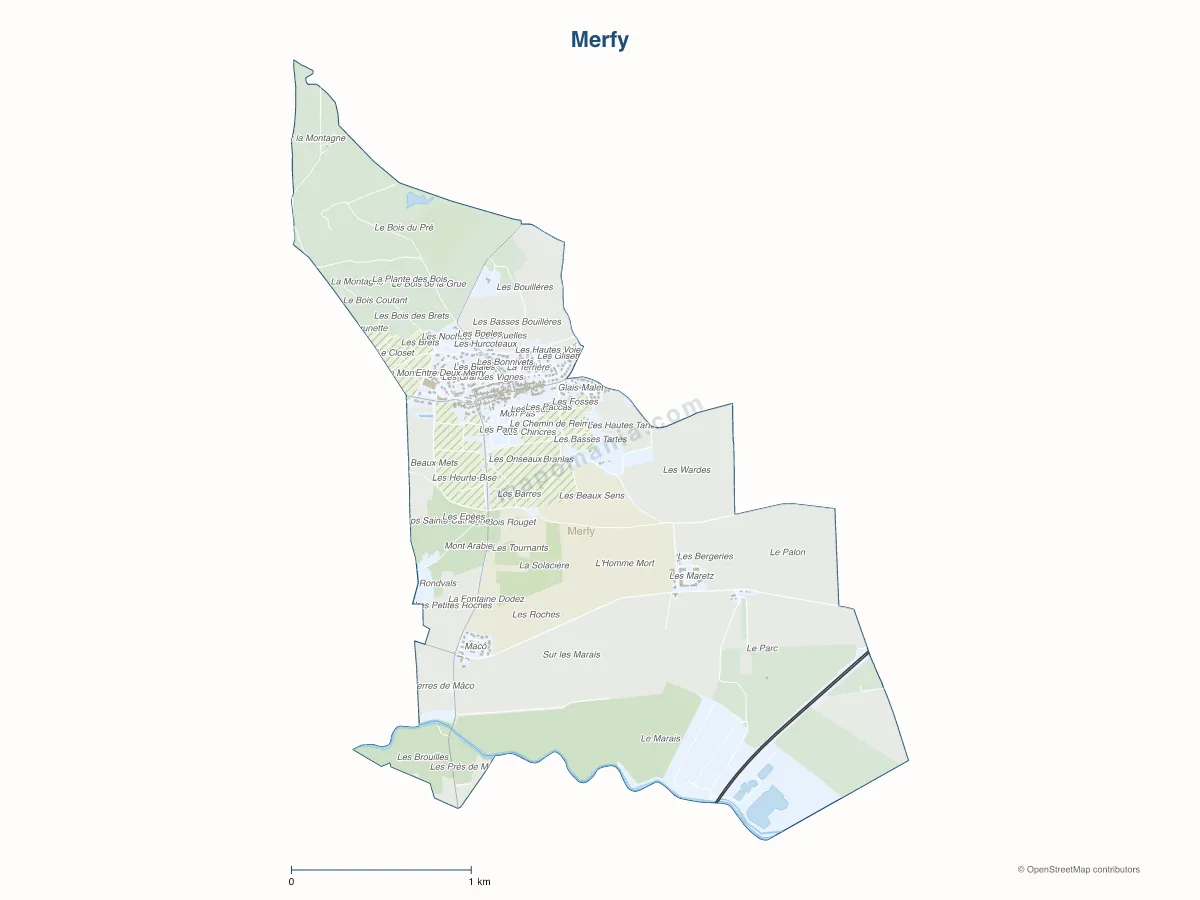 Carte de Merfy à personnaliser