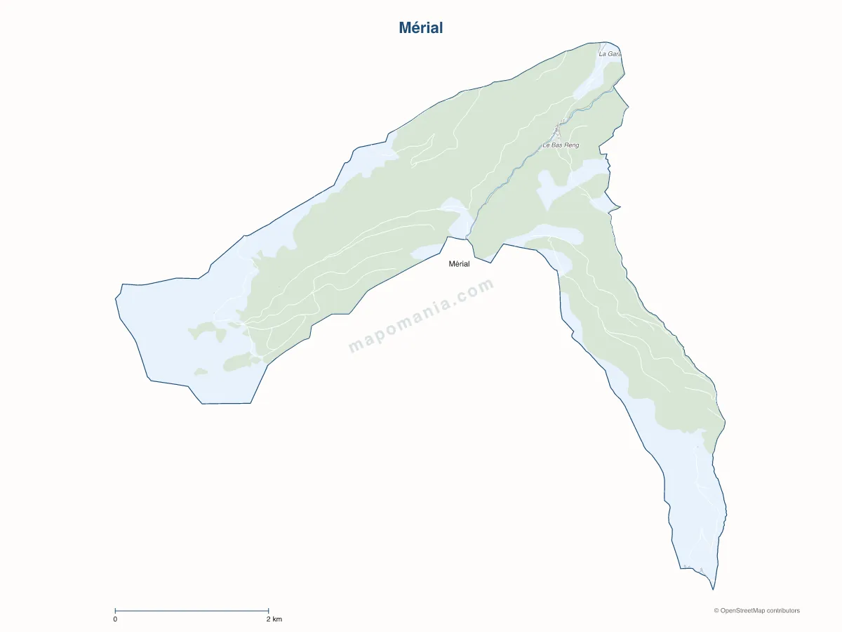 Carte de Mérial à personnaliser