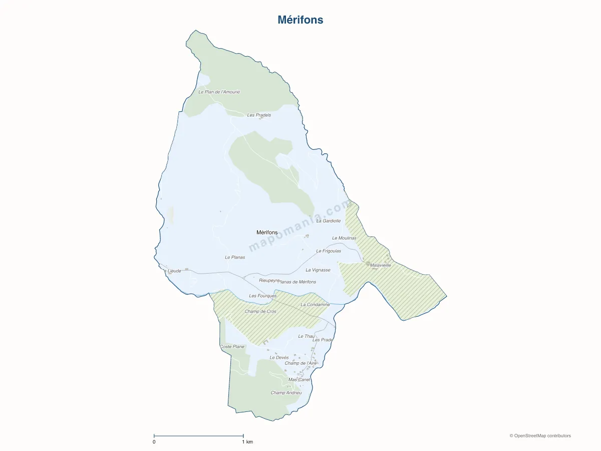 Carte de Mérifons à personnaliser