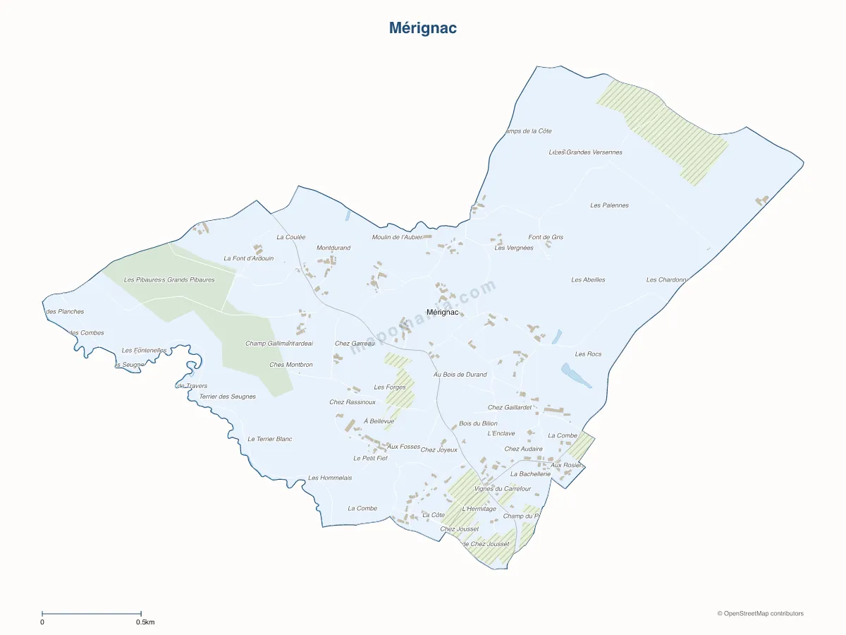 Carte de Mérignac à personnaliser