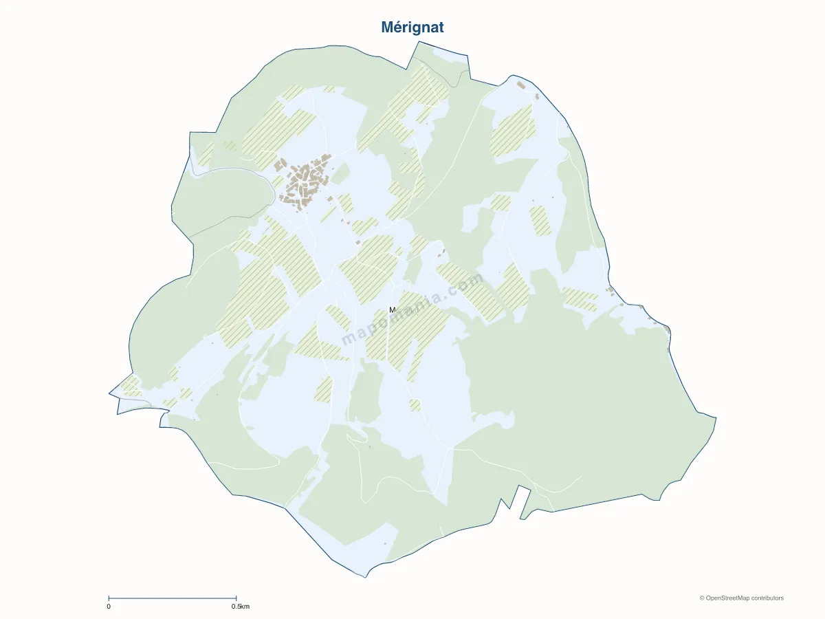 Carte de Mérignat à personnaliser