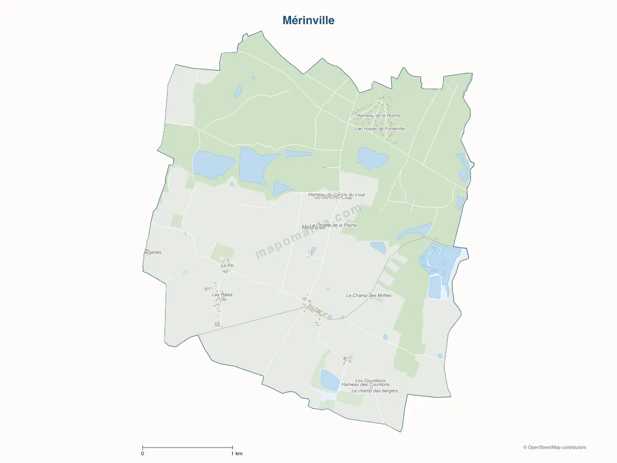 Carte de Mérinville à personnaliser