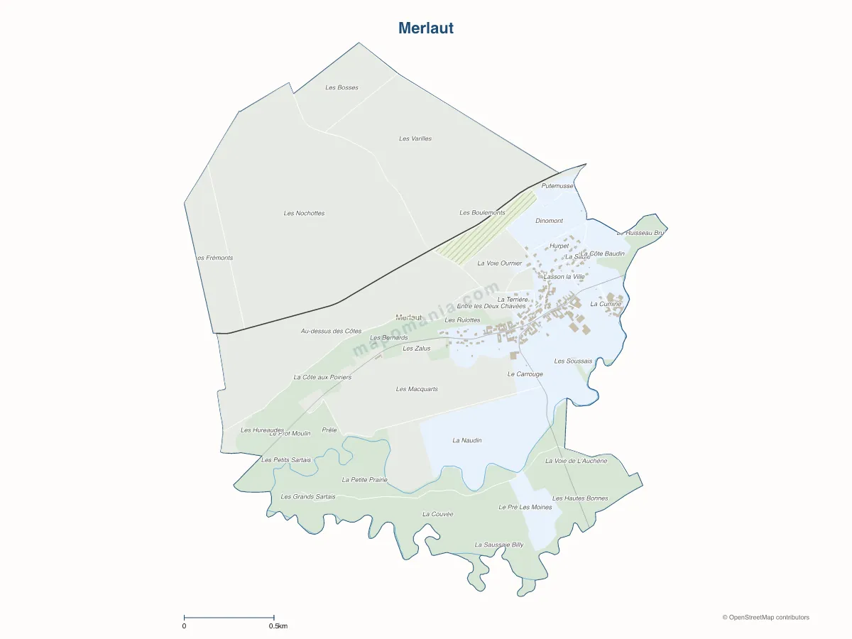 Carte de Merlaut à personnaliser