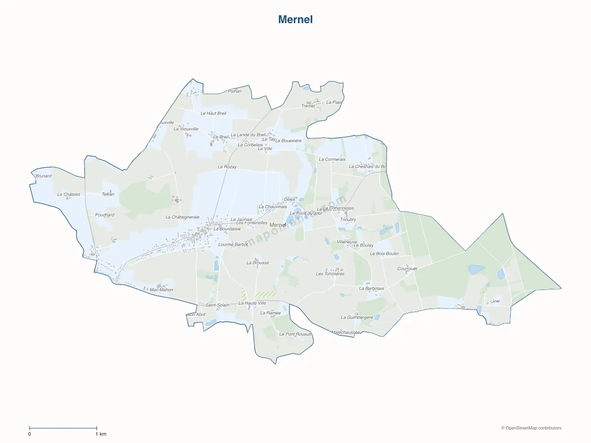 Carte de Mernel à personnaliser