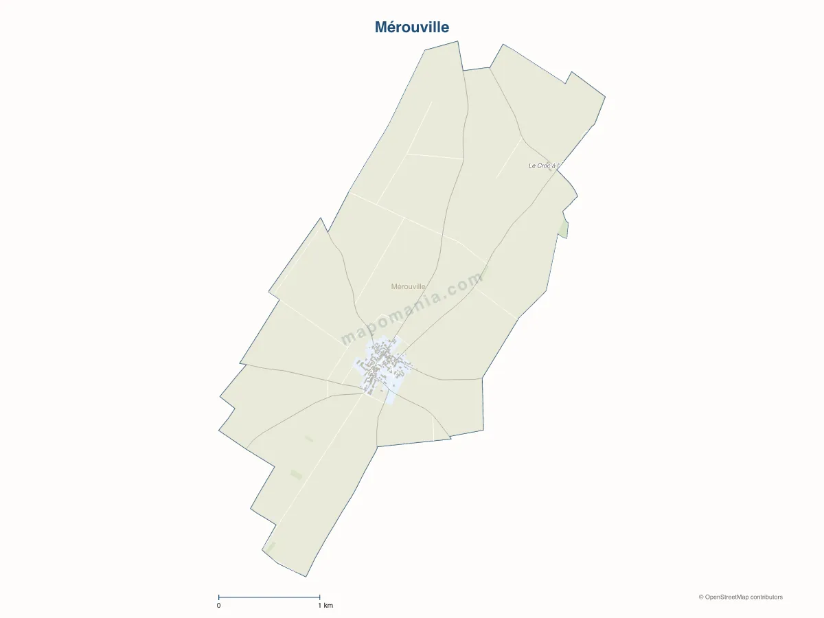 Carte de Mérouville à personnaliser