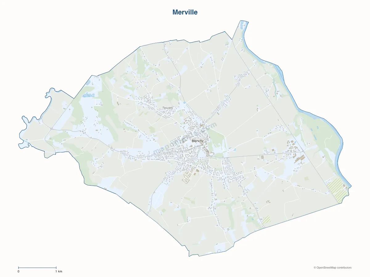 Carte de Merville à personnaliser