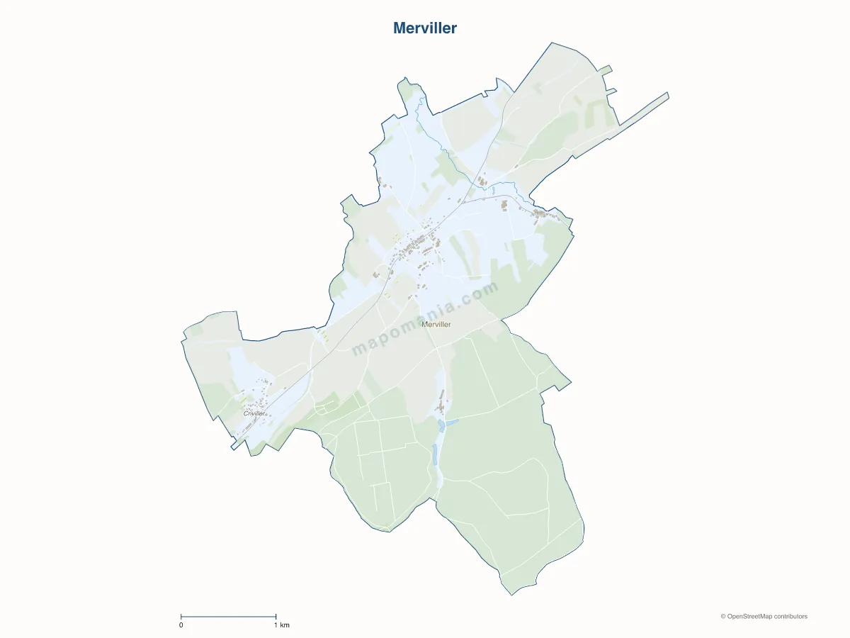 Carte de Merviller à personnaliser