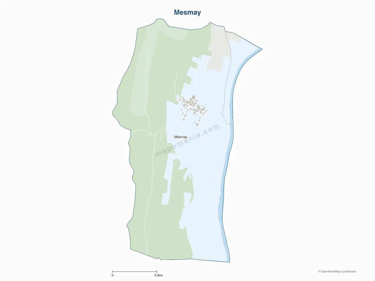 Carte de Mesmay à personnaliser