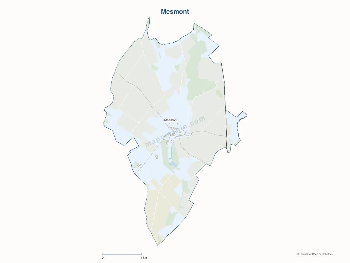 Carte de Mesmont à personnaliser