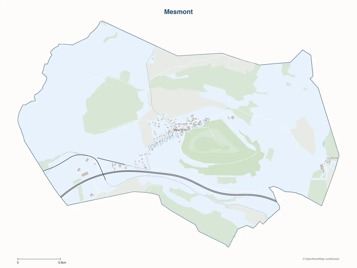 Carte de Mesmont à personnaliser