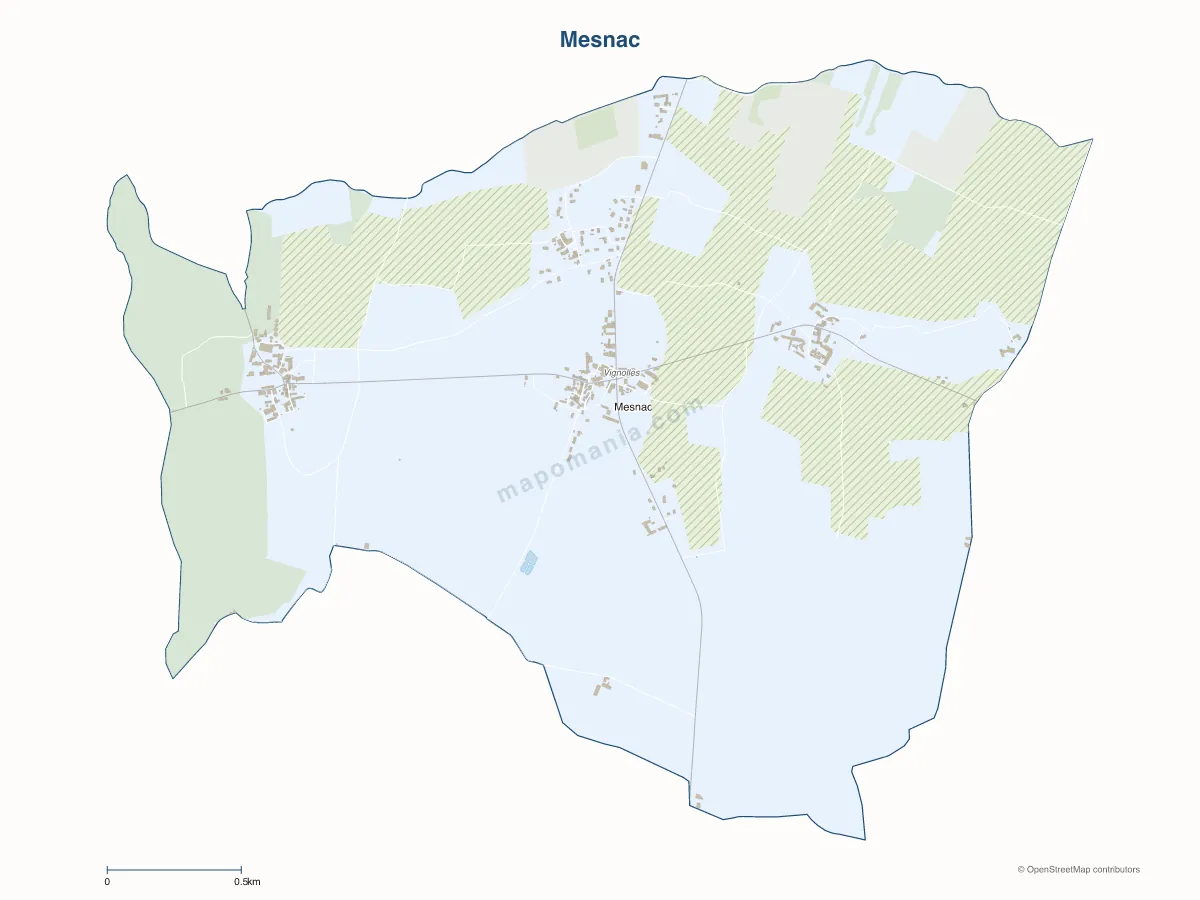 Carte de Mesnac à personnaliser