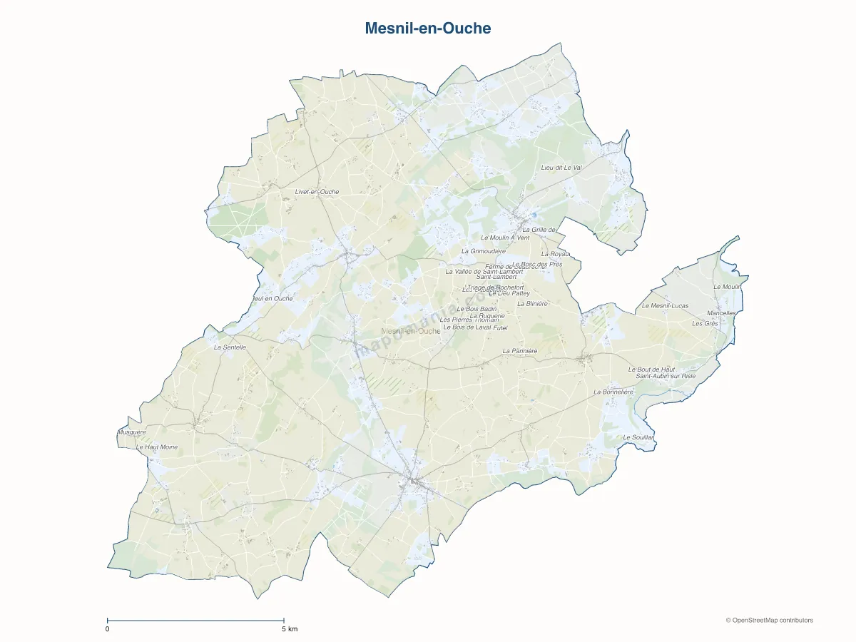 Carte de Mesnil-en-Ouche à personnaliser