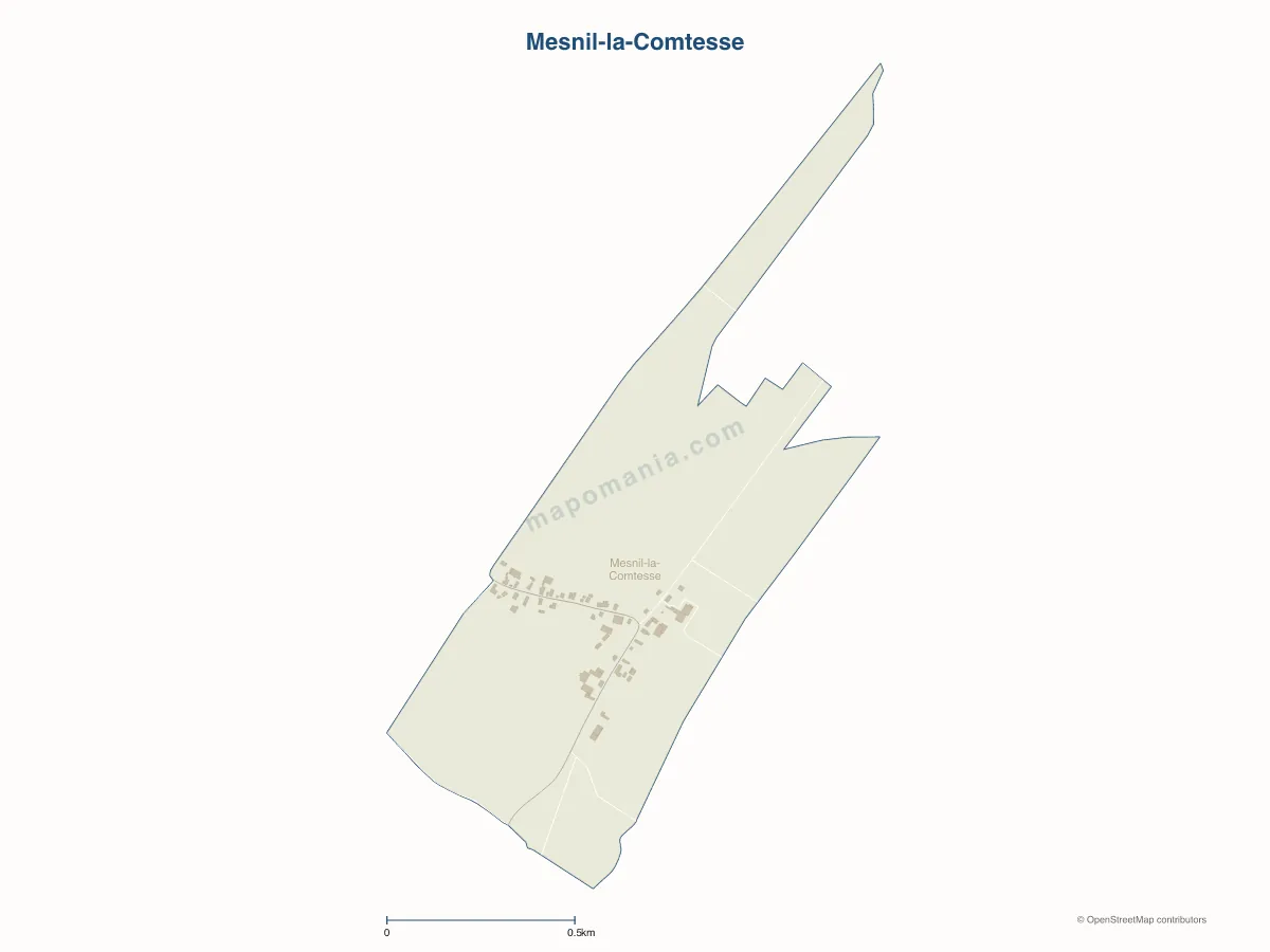Carte de Mesnil-la-Comtesse à personnaliser