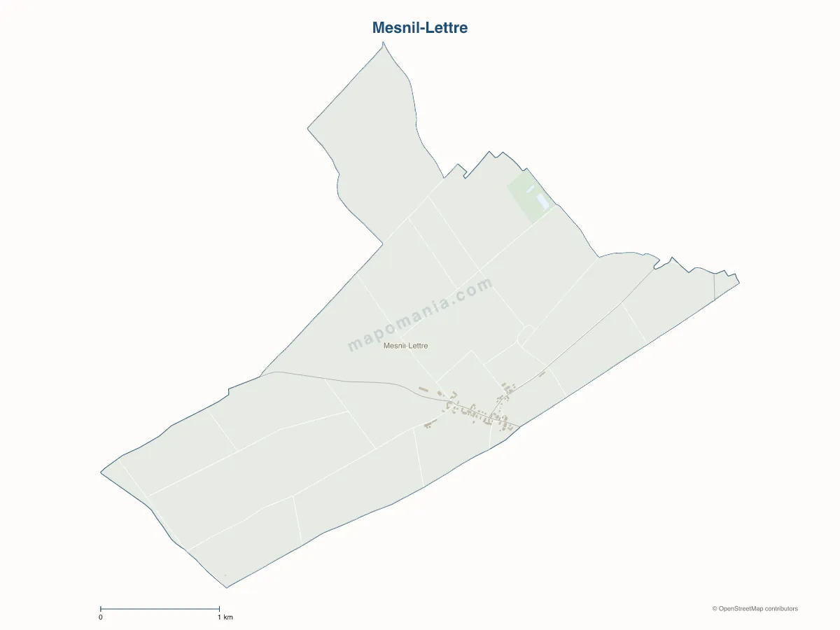 Carte de Mesnil-Lettre à personnaliser