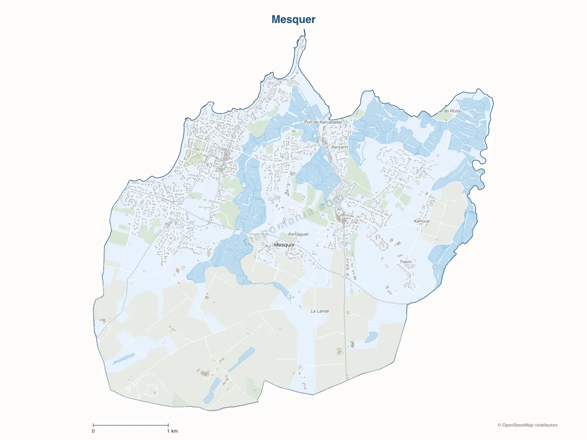 Carte de Mesquer à personnaliser