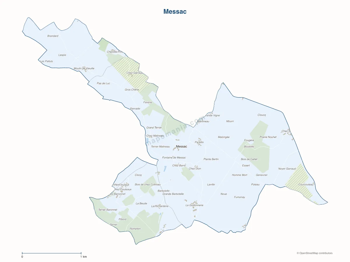 Carte de Messac à personnaliser