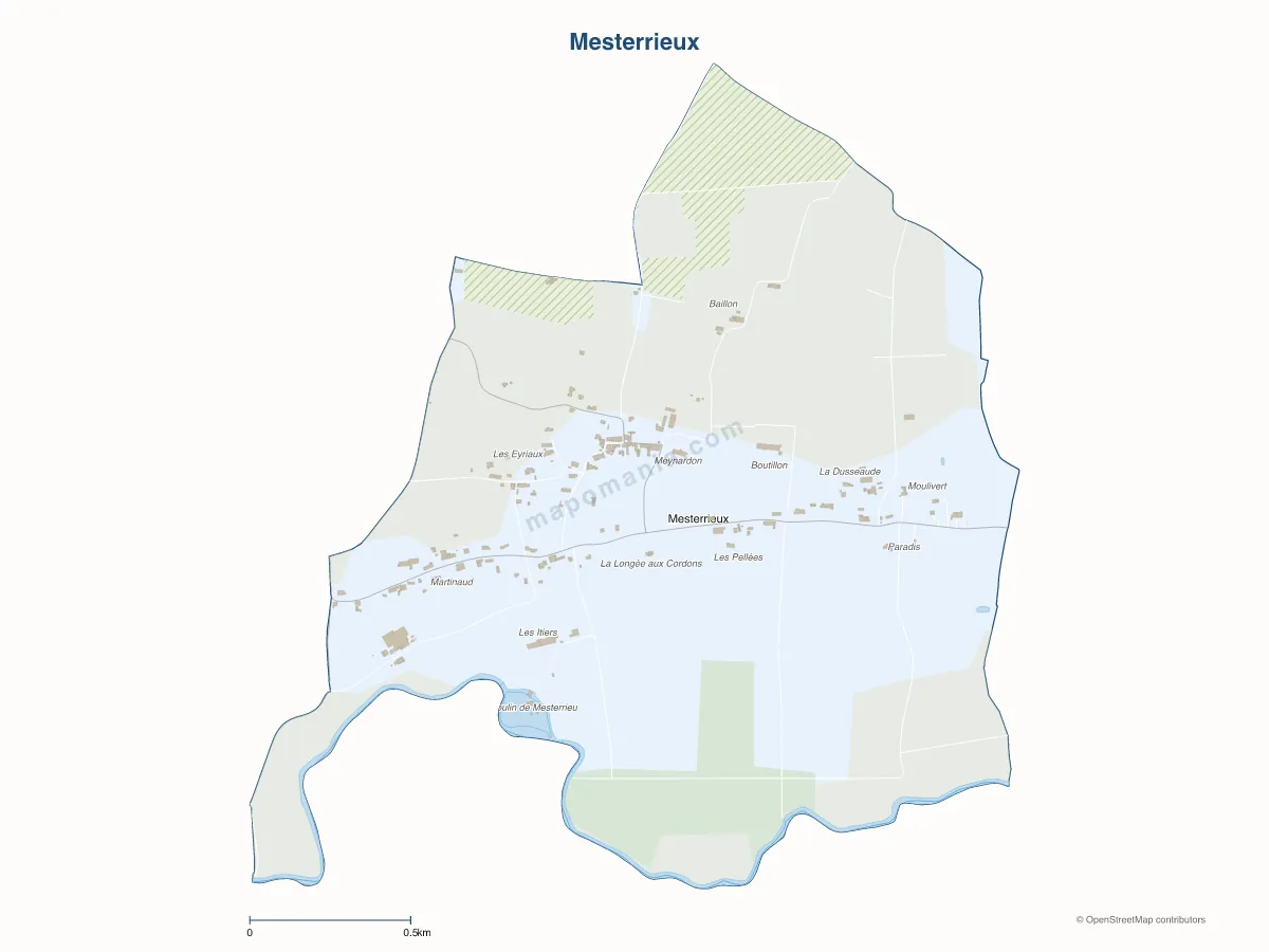 Carte de Mesterrieux à personnaliser