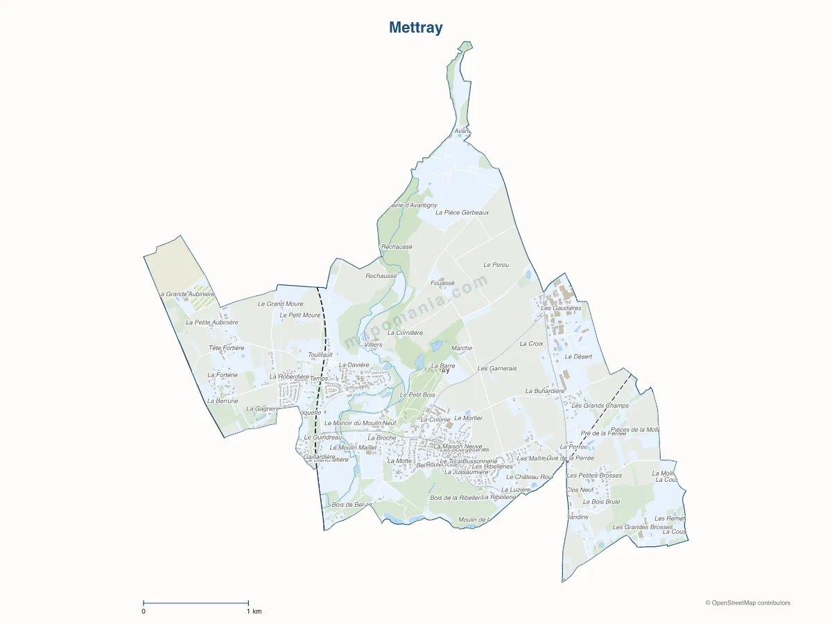 Carte de Mettray à personnaliser