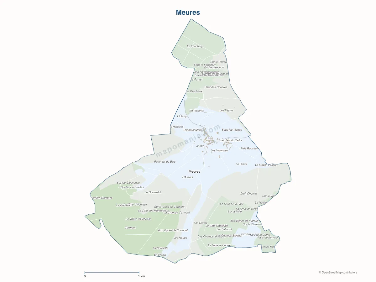 Carte de Meures à personnaliser