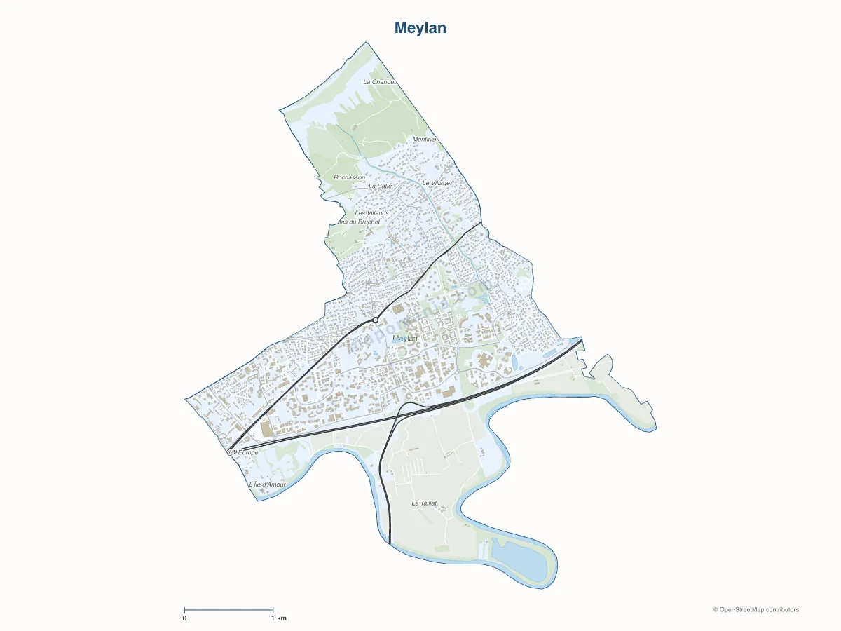 Carte de Meylan à personnaliser