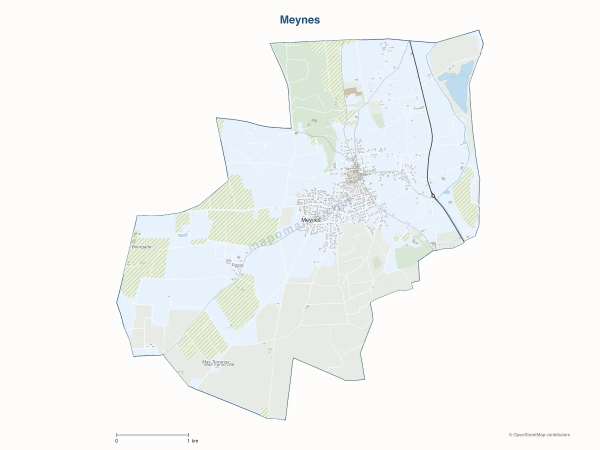 Carte de Meynes à personnaliser
