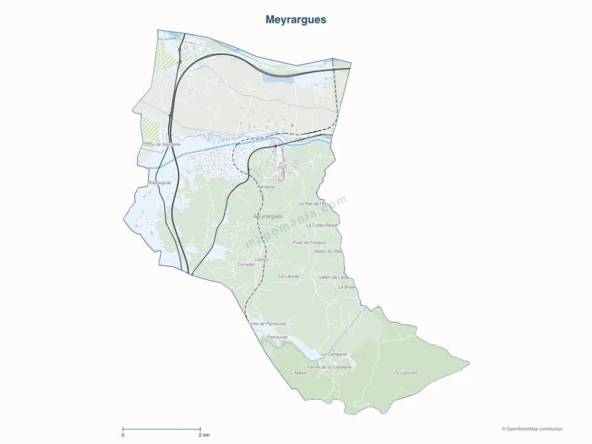 Carte de Meyrargues à personnaliser