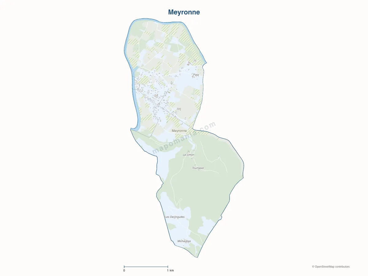 Carte de Meyronne à personnaliser