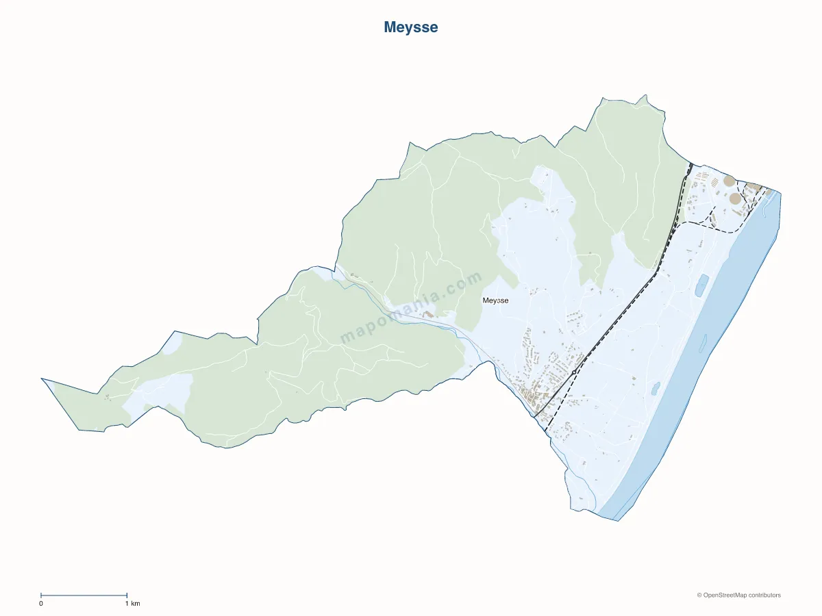 Carte de Meysse à personnaliser