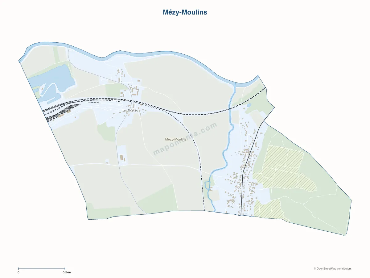 Carte de Mézy-Moulins à personnaliser