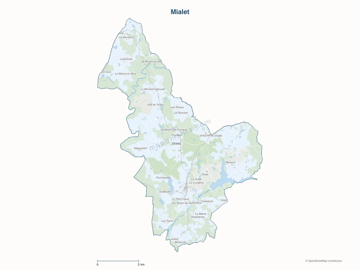 Carte de Mialet à personnaliser