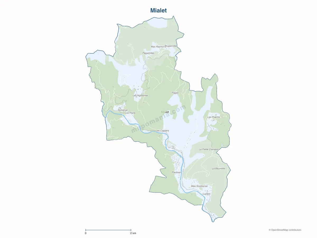 Carte de Mialet à personnaliser