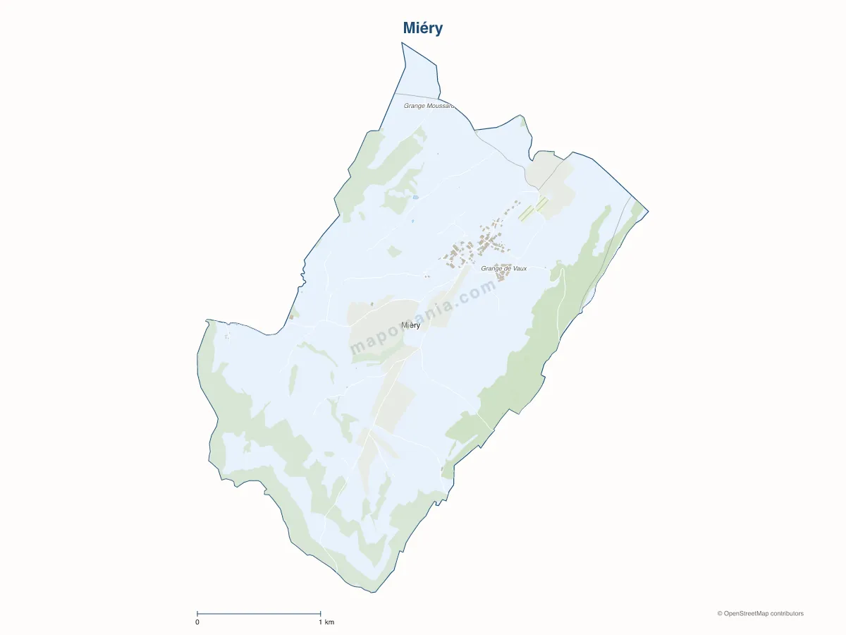 Carte de Miéry à personnaliser