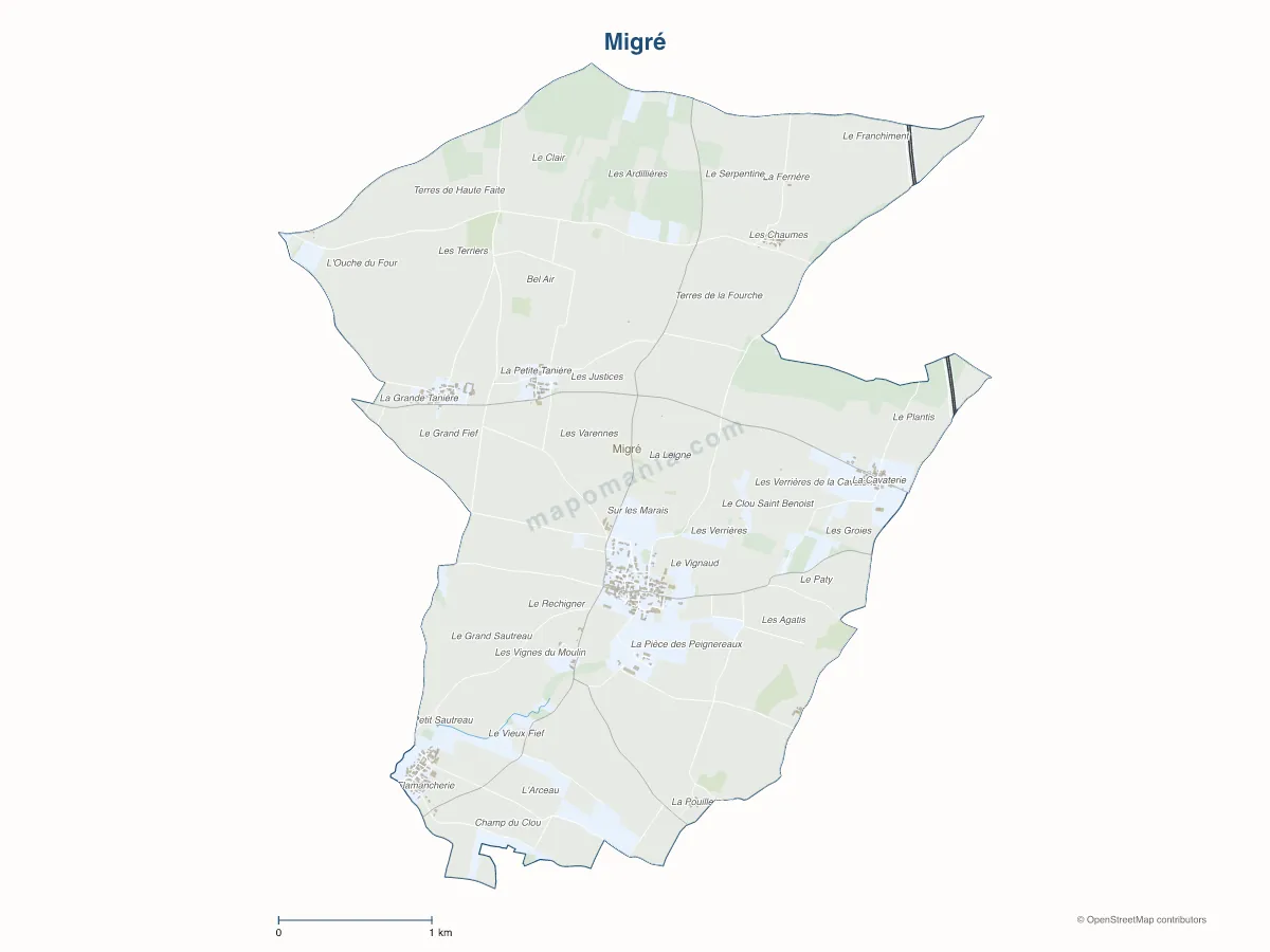Carte de Migré à personnaliser