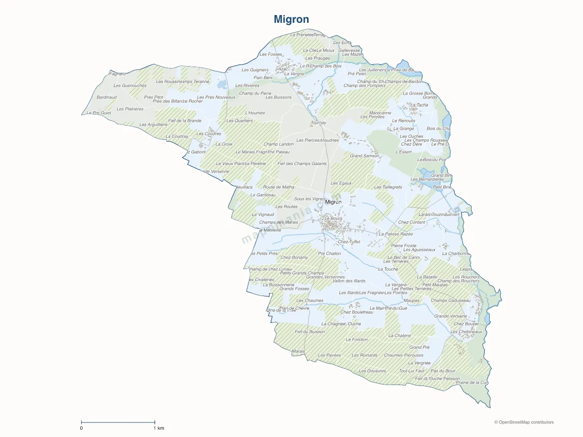 Carte de Migron à personnaliser