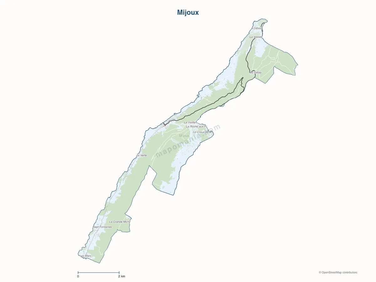 Carte de Mijoux à personnaliser