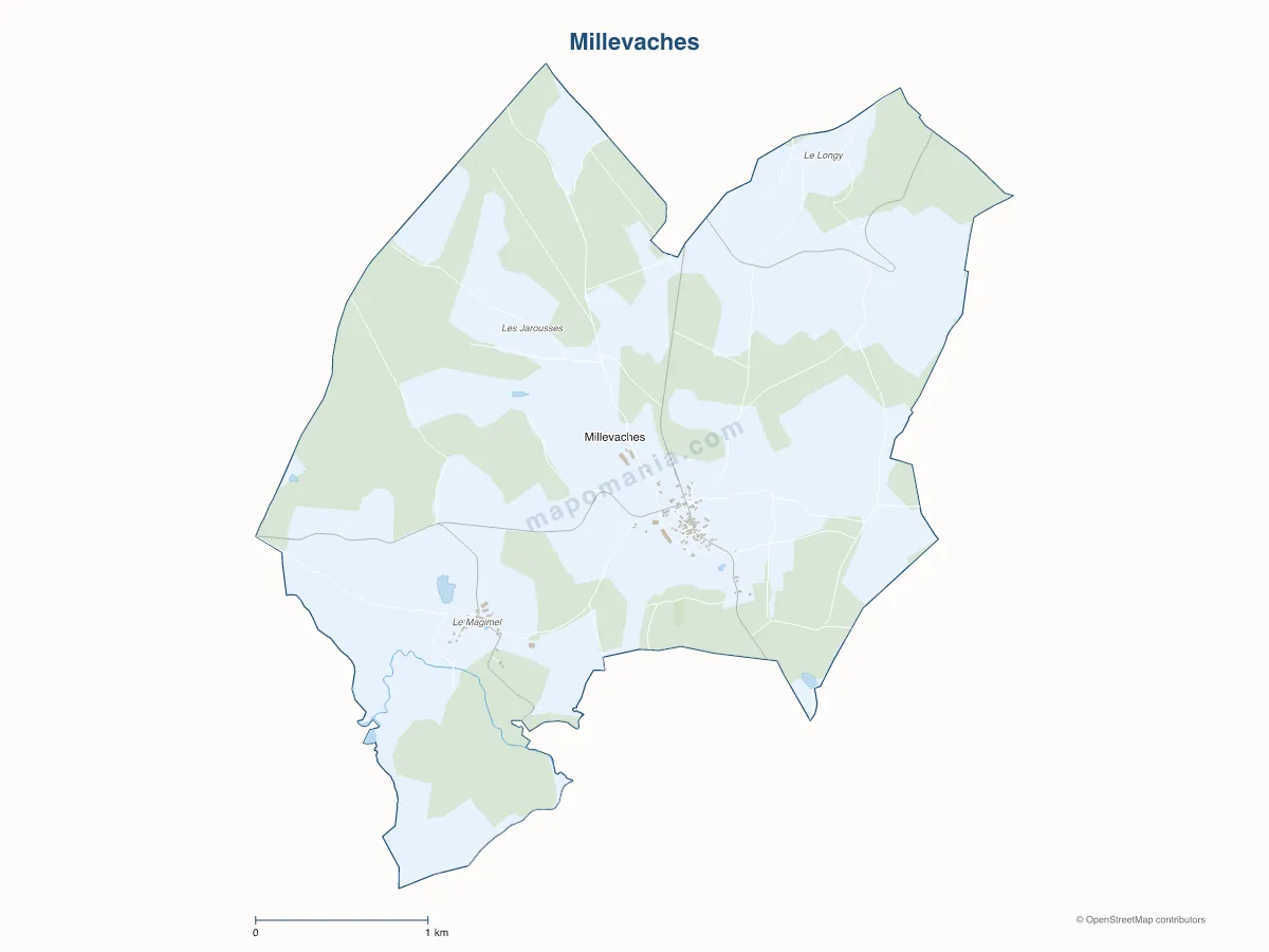 Carte de Millevaches à personnaliser