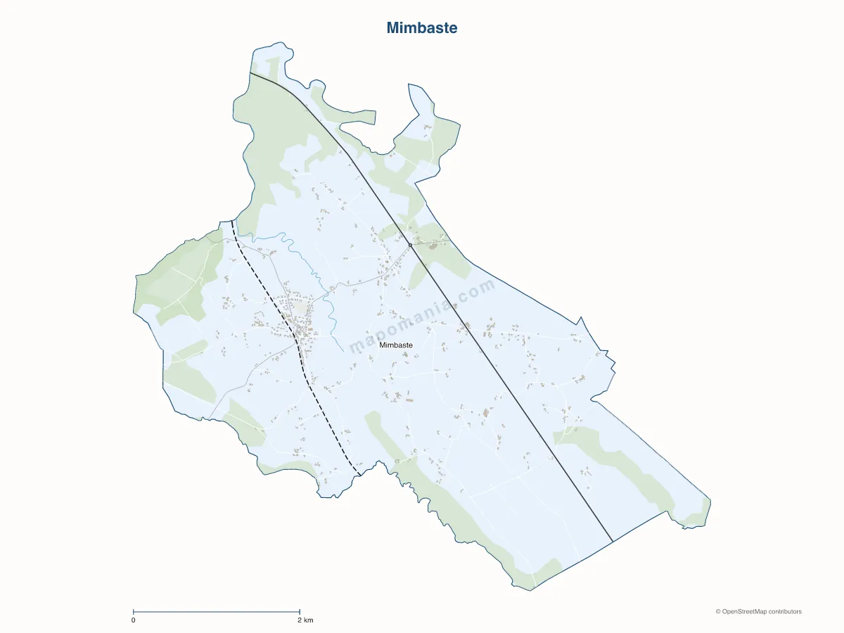 Carte de Mimbaste à personnaliser