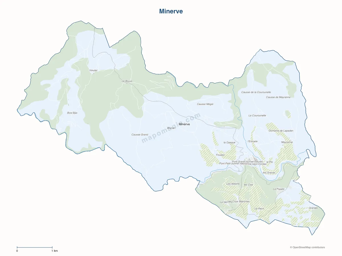 Carte de Minerve à personnaliser