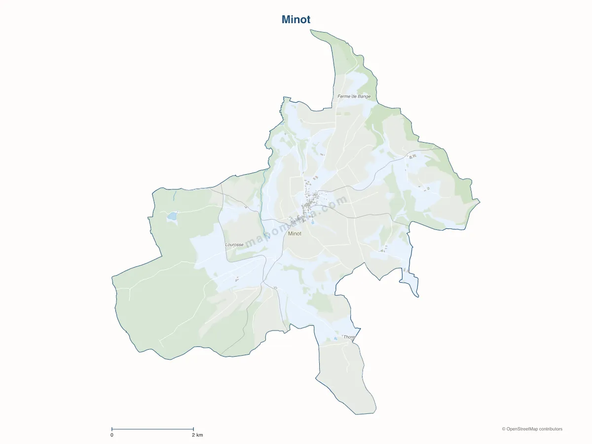 Carte de Minot à personnaliser