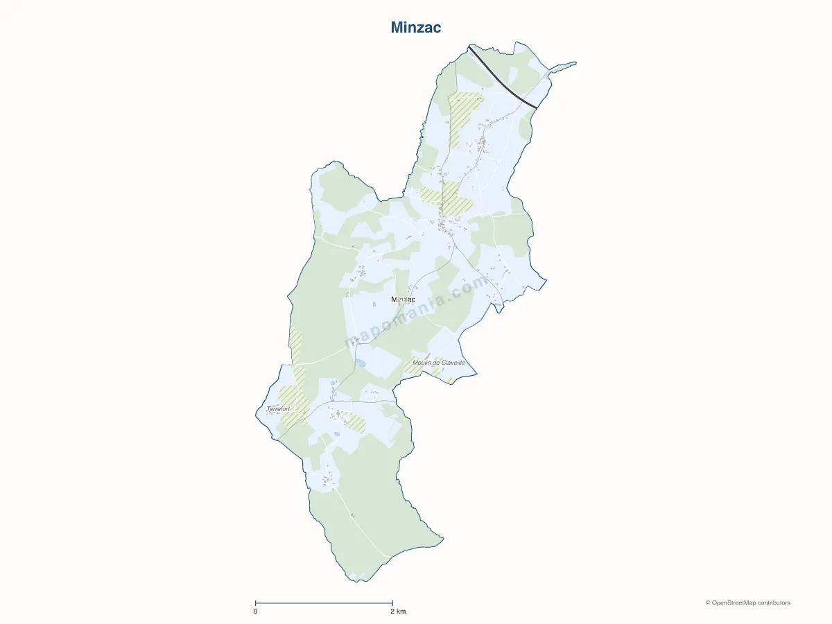 Carte de Minzac à personnaliser