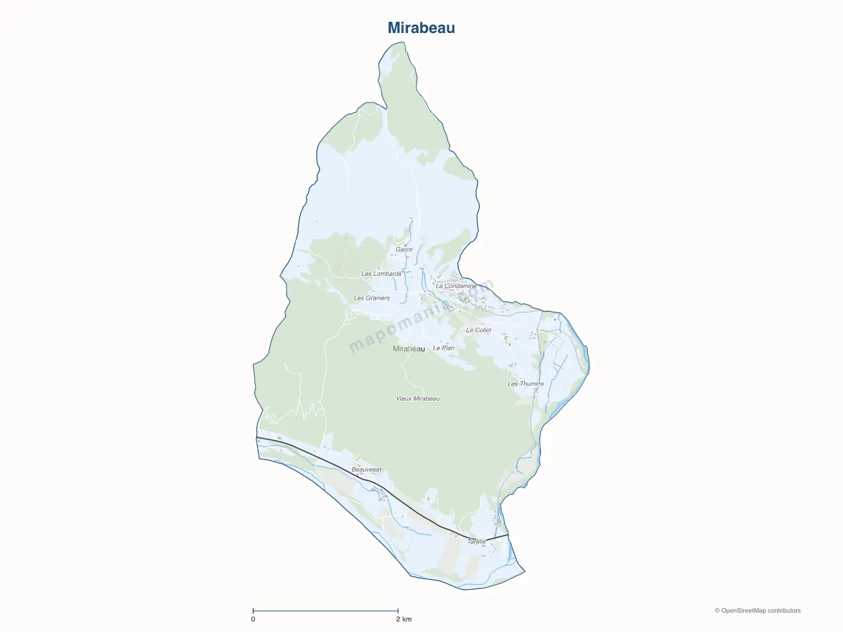 Carte de Mirabeau à personnaliser