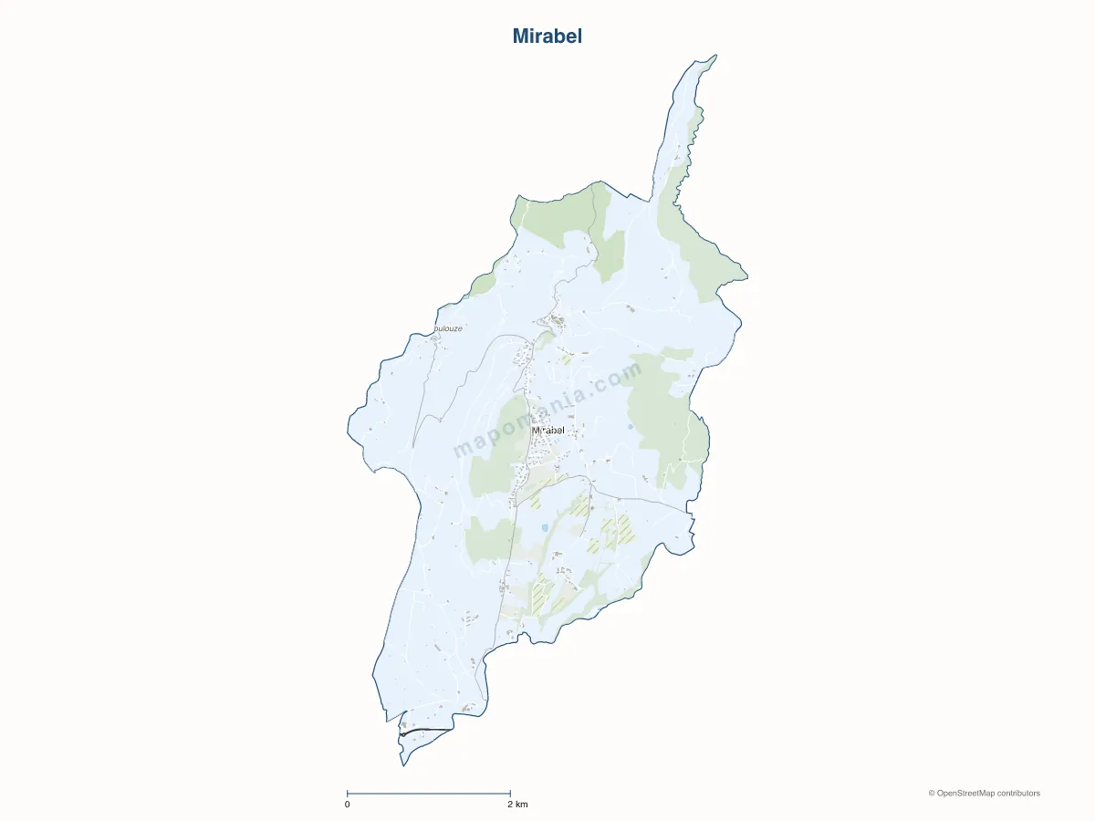 Carte de Mirabel à personnaliser