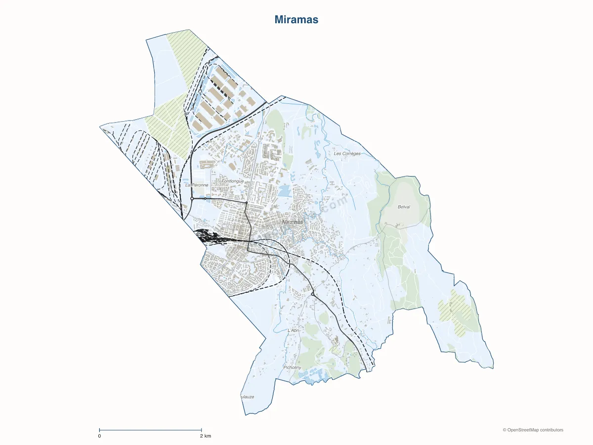 Carte de Miramas à personnaliser
