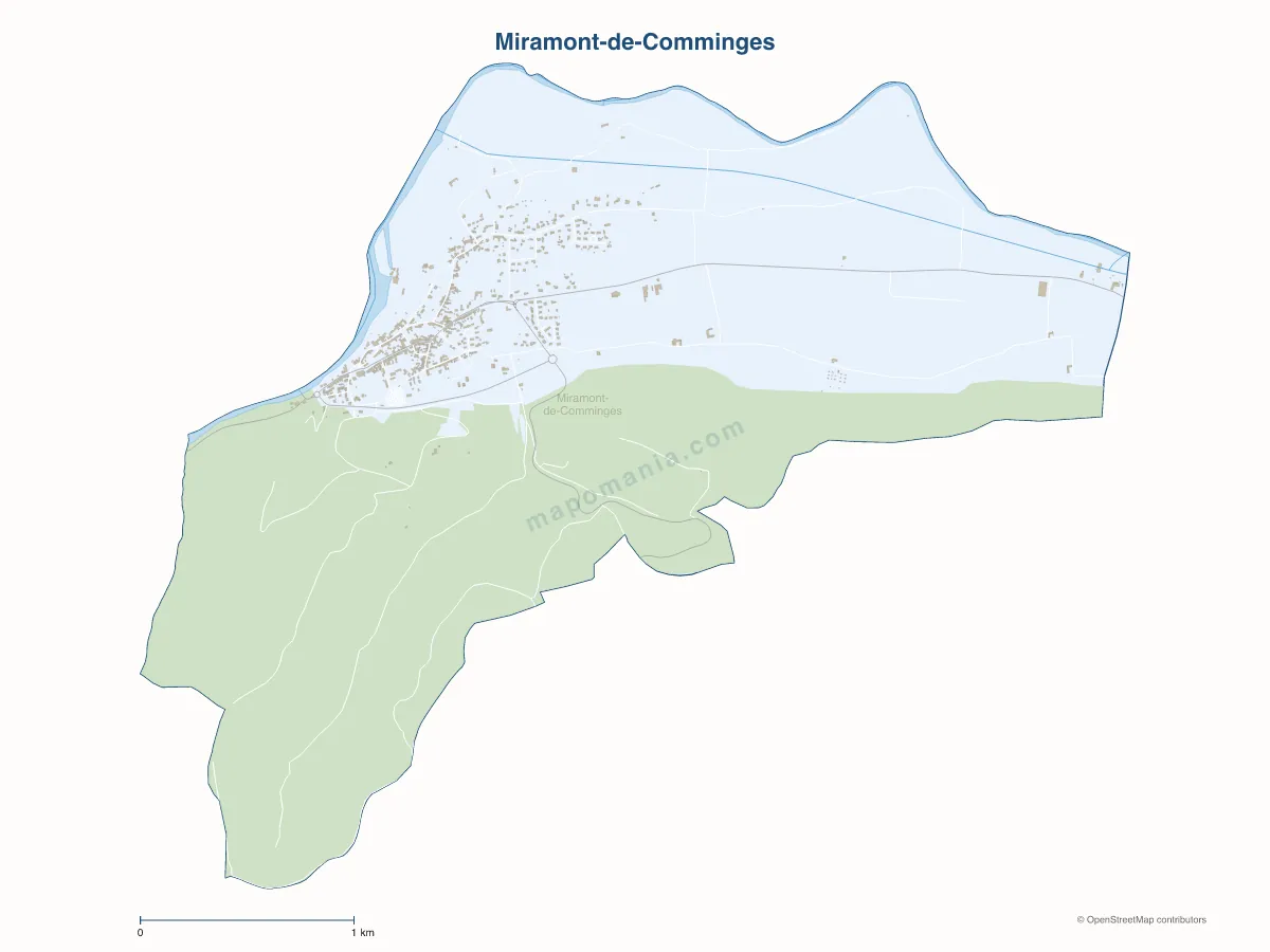 Carte de Miramont-de-Comminges à personnaliser