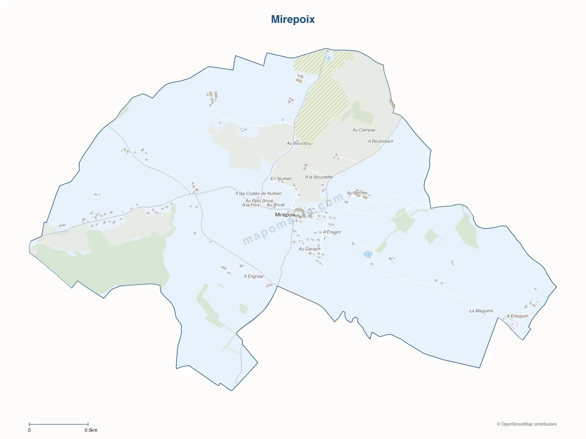 Carte de Mirepoix à personnaliser