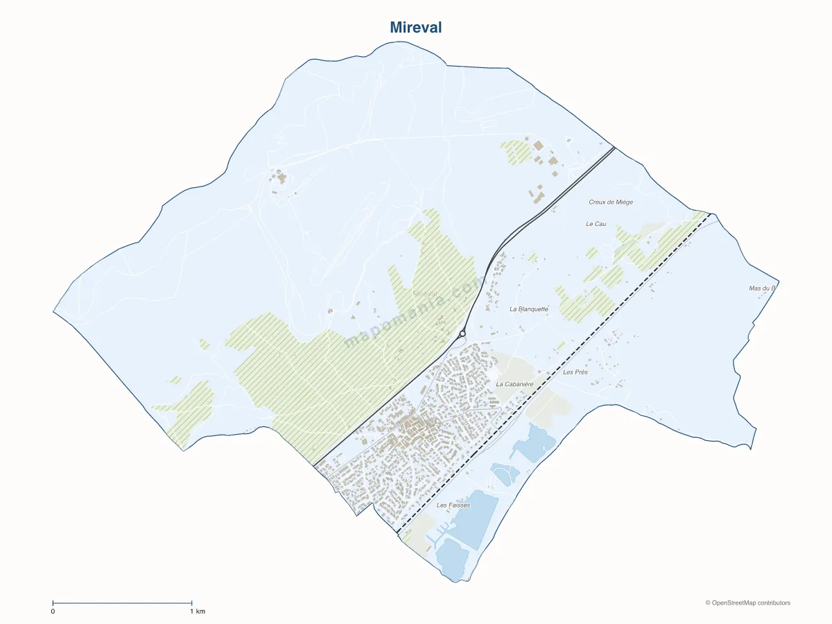 Carte de Mireval à personnaliser