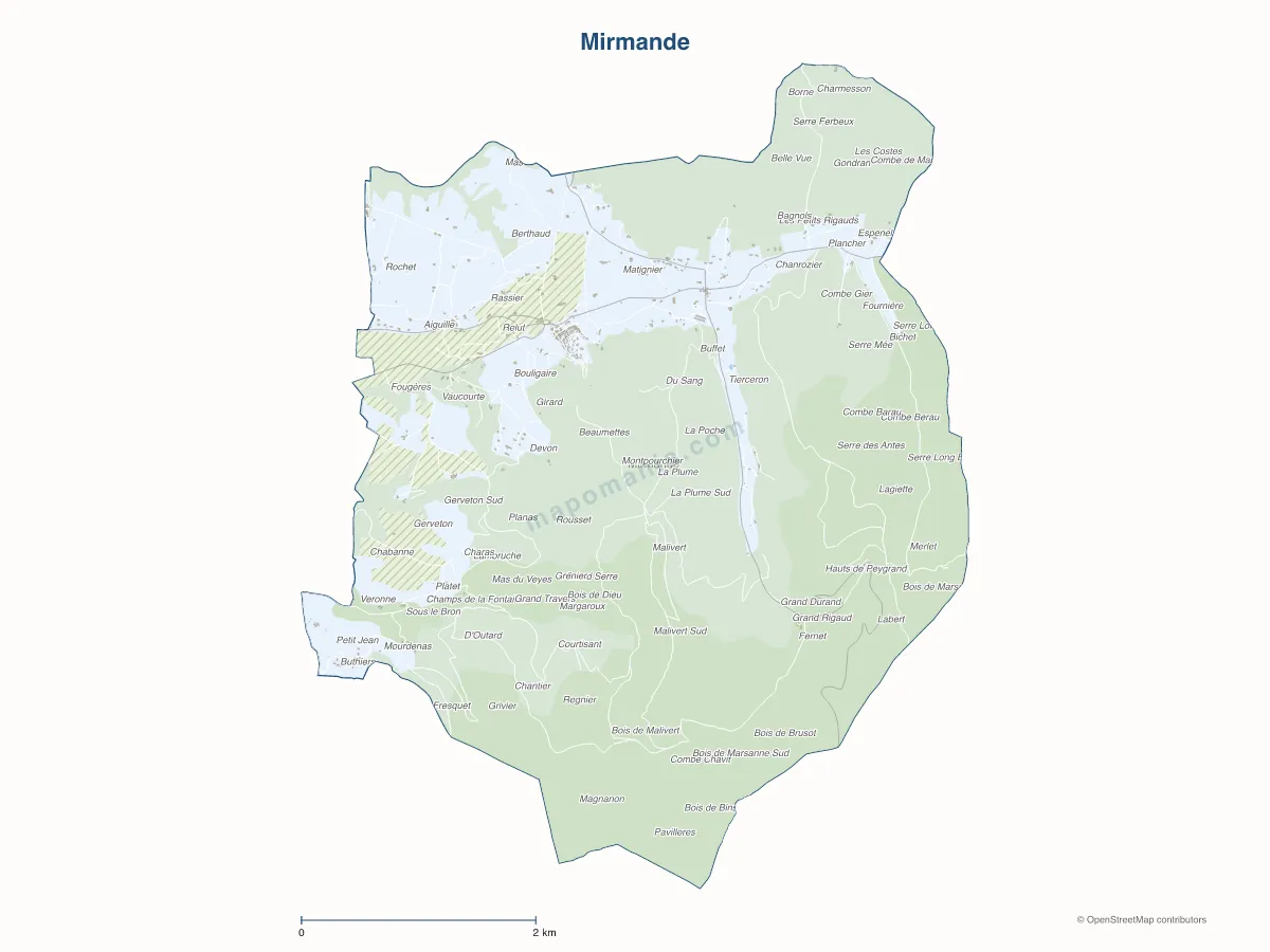 Carte de Mirmande à personnaliser