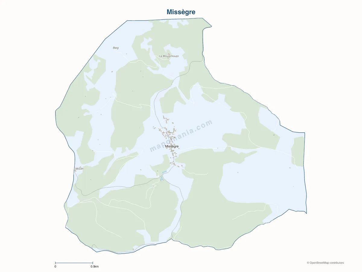 Carte de Missègre à personnaliser