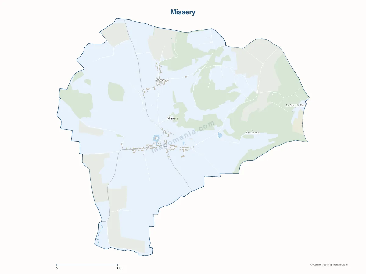 Carte de Missery à personnaliser