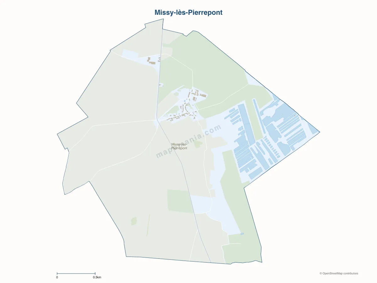 Carte de Missy-lès-Pierrepont à personnaliser